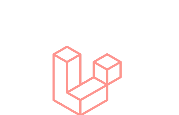 Red Laravel logo with 3D effect